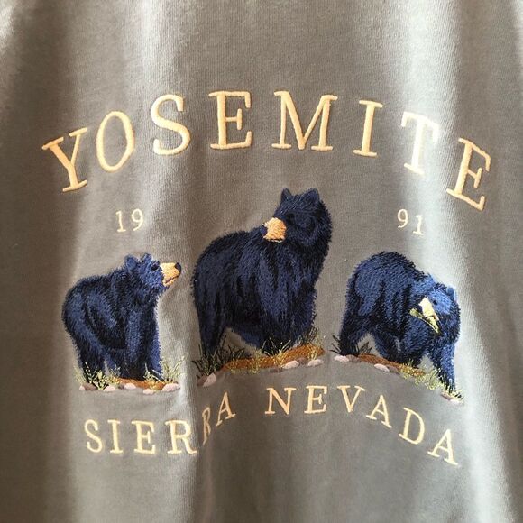 John Gault Embroidered Yosemite National Park Sweatshirt - Picture 2 of 7